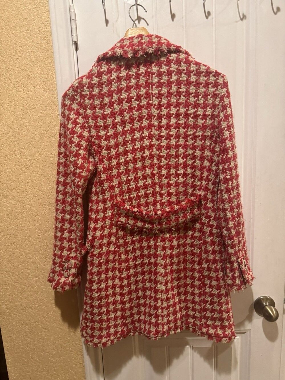 ZARA Houndstooth Textured Tweed Double Breasted Bloggers - Emily in Paris Size M - Picture 7 of 10